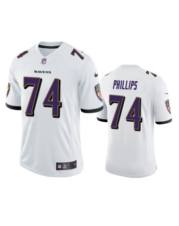 Baltimore Ravens 74 Tyre Phillips White Jersey