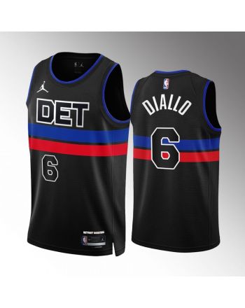 Hamidou Diallo 6 2022-23 Detroit Pistons Black Statement Edition Jersey Swingman