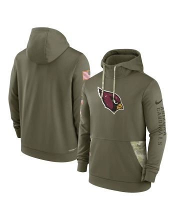 Arizona Cardinals 2022 Salute to Service Therma Performance Pullover Men Hoodie - Olive