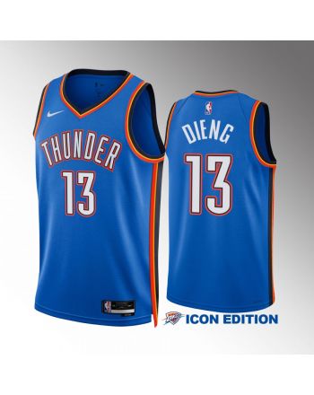 Oklahoma City Thunder Ousmane Dieng 13 2022-23 Icon Edition Blue Men Jersey Swingman