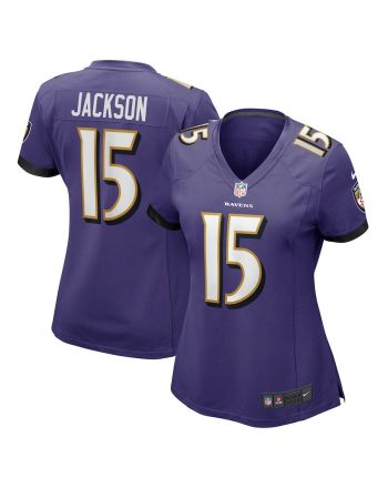 DeSean Jackson 15 Baltimore Ravens Women's Game Player Jersey - Purple