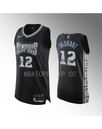 Ja Morant 12 Memphis Grizzlies 2022-23 City Edition Jersey Black