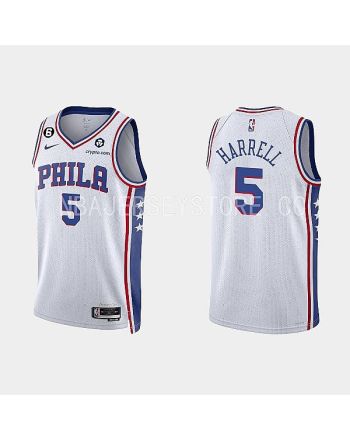 Philadelphia 76ers Montrezl Harrell 5 2022-23 Association Edition White Men Jersey Swingman