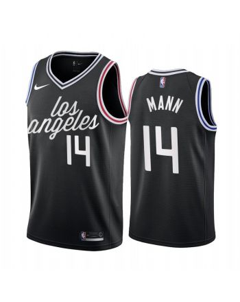 Terance Mann 2022-23 Los Angeles Clippers Black 14 City Edition Jersey Cursive - Men Jersey