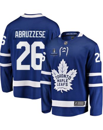 Nicholas Abruzzese 26 Toronto Maple Leafs Stanley Cup 2023 Playoffs Patch Home Breakaway Men Jersey - Blue