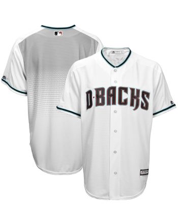 Men's White/Teal Arizona Diamondbacks Official Cool Base Jersey Jersey