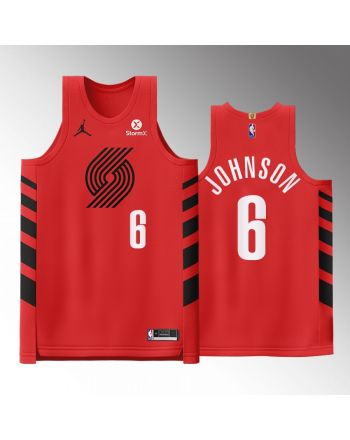 Portland Trail Blazers 6 Keon Johnson Red Jersey 2022-23 Statement Edition