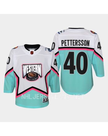 Elias Pettersson 40 Vancouver Canucks 2023 All-Star Game Jersey White Equipment