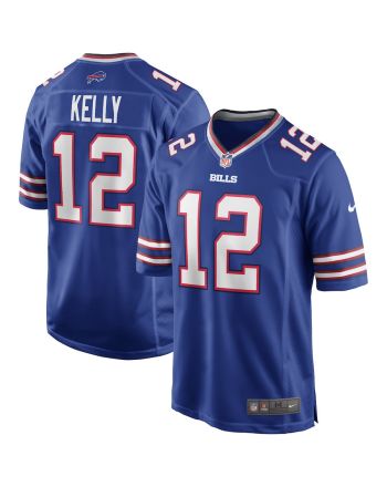 Jim Kelly 12 Buffalo Bills Men Game Retired Jersey - Royal