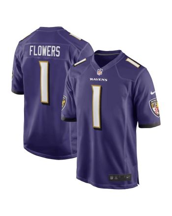 Zay Flowers Baltimore Ravens 2023 NFL Draft First Round Pick Game Jersey