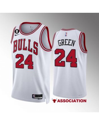 Javonte Green 24 Chicago Bulls White Men Jersey 2022-23 Association Edition NO.6 Patch