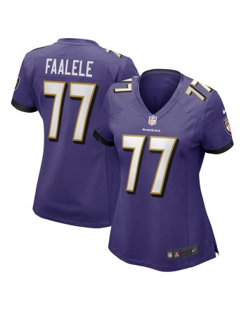 Daniel Faalele Baltimore Ravens Women's Player Game Jersey - Purple