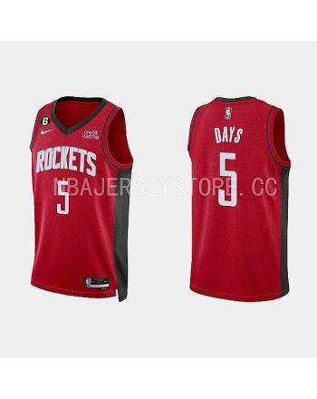 Houston Rockets 5 Darius Days 2022-23 Icon Edition Red Men Jersey