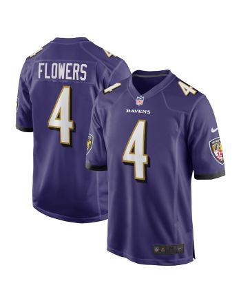 Zay Flowers 4 Baltimore Ravens Game Men Jersey - Purple