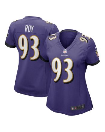 Bravvion Roy 93 Baltimore Ravens Women Game Jersey - Purple