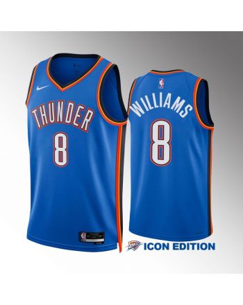 Oklahoma City Thunder Jalen Williams 8 Icon Edition Blue Men Jersey Swingman 2022-23