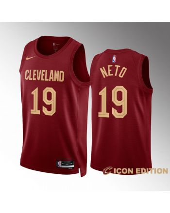 Cleveland Cavaliers Raul Neto 19 2022-23 Icon Edition Wine Jersey Swingman