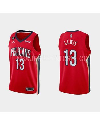 New Orleans Pelicans Kira Lewis Jr. 13 Red 2022-23 Statement Edition Men Jersey