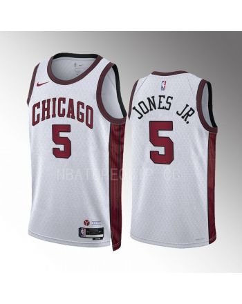 Chicago Bulls Derrick Jones Jr. 5 2022-23 City Edition White Jersey Swingman