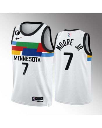 Wendell Moore Jr. 7 Minnesota Timberwolves City Edition White Men Jersey 2022-23 Swingman