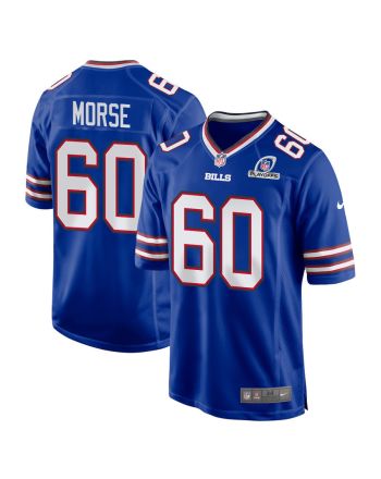 Mitch Morse 60 Buffalo Bills 2023 Playoffs Patch Game Men Jersey - Royal