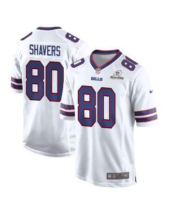 Tyrell Shavers 80 Buffalo Bills 2023 Playoffs Patch Game Men Jersey - White