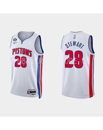 Detroit Pistons Isaiah Stewart 28 2022-23 Association Edition White Men Jersey Swingman