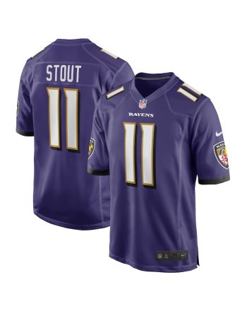 Jordan Stout Baltimore Ravens Player Game Jersey - Purple