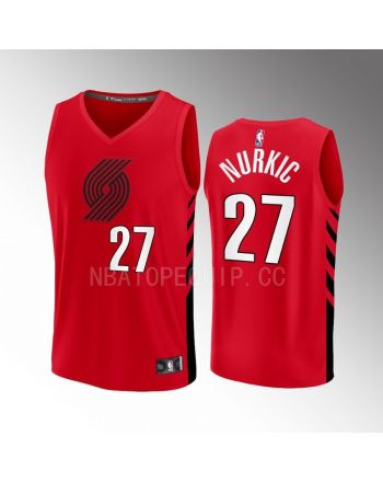 Portland Trail Blazers 27 Jusuf Nurkic Statement Edition Men Jersey 2022-23 Fast Break Player Red