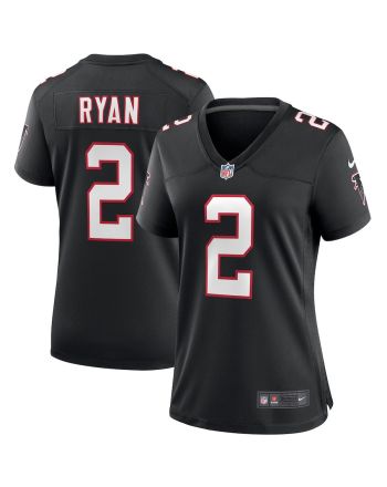 Matt Ryan 2 Atlanta Falcons Women's Throwback Game Jersey - Black