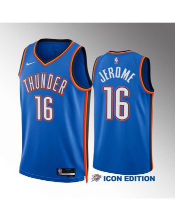 Oklahoma City Thunder 2022-23 Ty Jerome 16 Icon Edition Blue Men Jersey Swingman