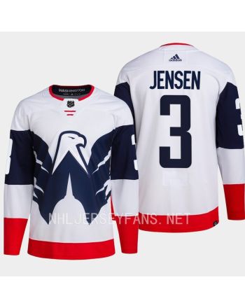 Nick Jensen 3 Washington Capitals 2023 Jersey Stadium White Primegreen