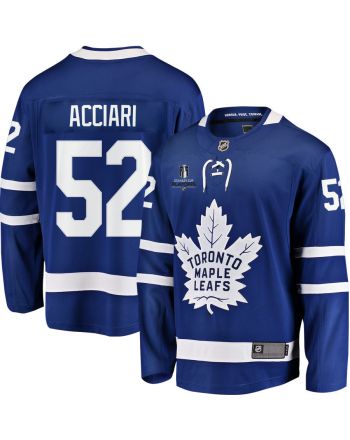 Noel Acciari 52 Toronto Maple Leafs Stanley Cup 2023 Playoffs Patch Home Breakaway Men Jersey - Blue