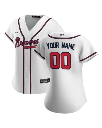 Atlanta Braves Women's Home Custom Jersey - White