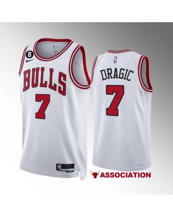 Goran Dragic 7 Chicago Bulls White Men Jersey 2022-23 Association Edition NO.6 Patch