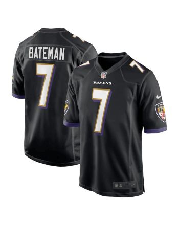 Rashod Bateman 7 Baltimore Ravens Game Player Jersey - Black