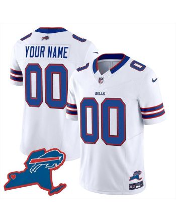 Buffalo Bills New York Patch Game Men Custom Jersey - White