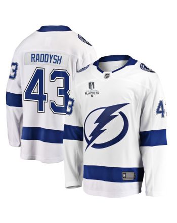 Darren Raddysh 43 Tampa Bay Lightning Stanley Cup 2023 Playoffs Patch Away Breakaway Men Jersey - White