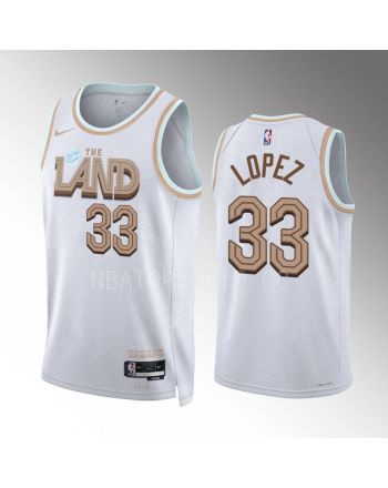 Robin Lopez 33 2022-23 Cleveland Cavaliers White City Edition Jersey Swingman