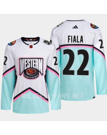 Kevin Fiala 22 Los Angeles Kings 2023 All-Star Game Jersey White Equipment