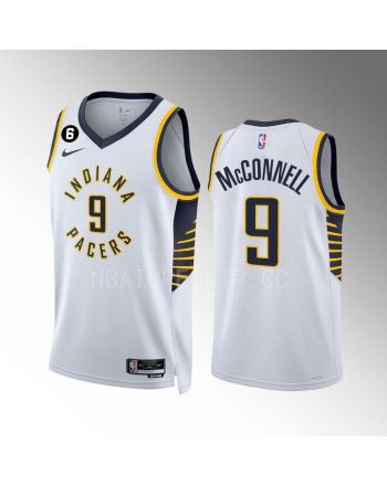 T.J. McConnell 9 Indiana Pacers White Association Edition 2022-23 Men Jersey Swingman