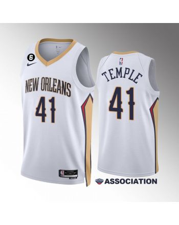 New Orleans Pelicans Garrett Temple 41 Association Edition 2022-23 White Jersey Swingman