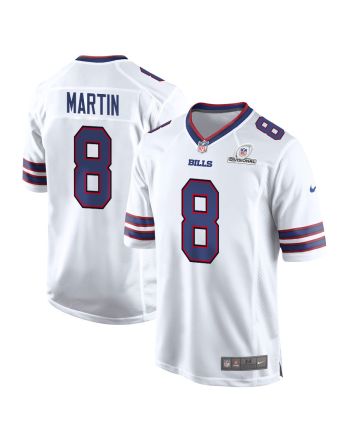 Sam Martin 8 Buffalo Bills 2024 Divisional Patch Game Men Jersey - White