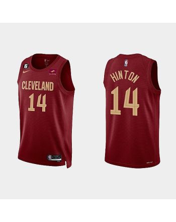 Cleveland Cavaliers 14 Nate Hinton Icon Edition Wine Men Jersey 2022-23