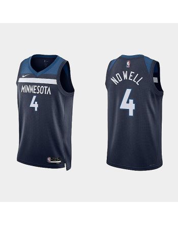 Minnesota Timberwolves 4 Jaylen Nowell 2022-23 Icon Edition Navy Men Jersey