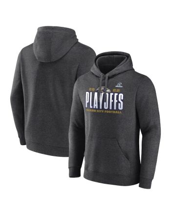 Baltimore Ravens 2022 NFL Playoffs Our Time Pullover Hoodie - Charcoal