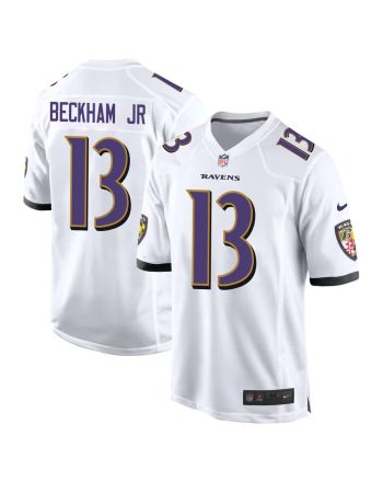 Odell Beckham Jr. 13 Baltimore Ravens Game Men Jersey - White