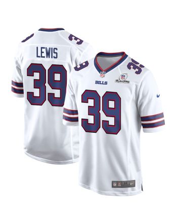 Cam Lewis 39 Buffalo Bills 2023 Playoffs Patch Game Men Jersey - White