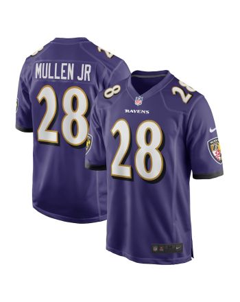 Trayvon Mullen Jr. 28 Baltimore Ravens Men Team Game Jersey - Purple