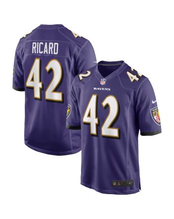 Patrick Ricard 42 Baltimore Ravens Men Game Jersey - Purple